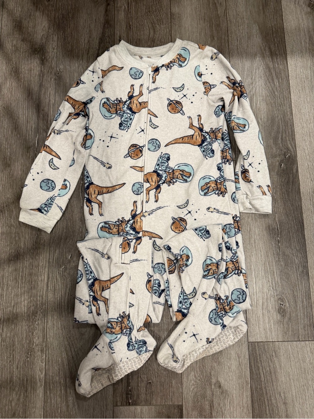 Kids Carters One Piece Pajamas Space Dino